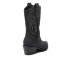 Womens Footwear Ravella Saloon Black Micro Boot