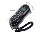 B365 Crystal Base Landline Phone Small Wall mounted Telephone with LCD Caller - Blue