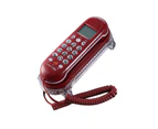 B365 Crystal Base Landline Phone Small Wall mounted Telephone with LCD Caller - Blue