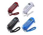 B365 Crystal Base Landline Phone Small Wall mounted Telephone with LCD Caller - Blue