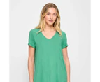 Target Viscose/Elastane V-Neck T-Shirt