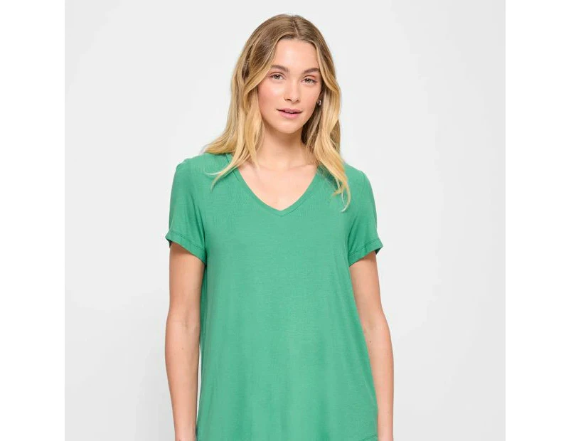 Target Viscose/Elastane V-Neck T-Shirt