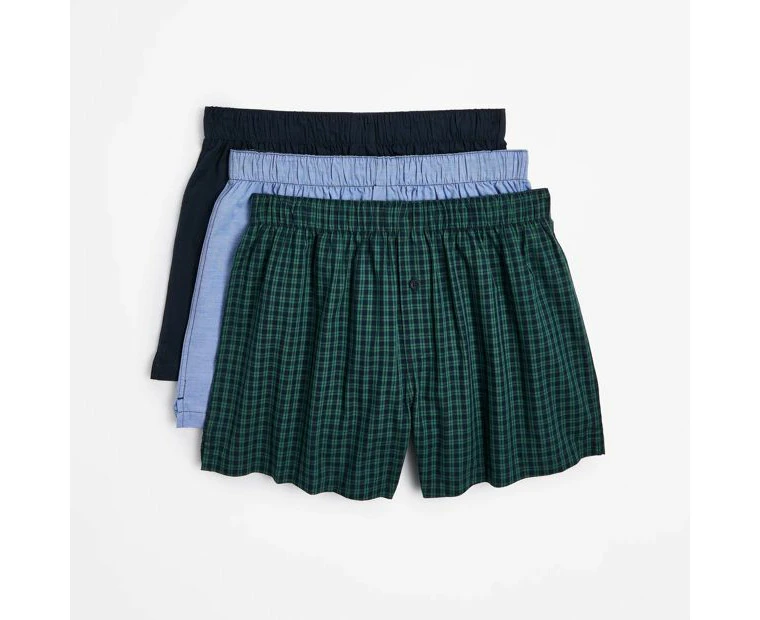 3 Pack Woven Boxer Shorts - Maxx