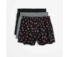 3 Pack Woven Boxer Shorts - Maxx