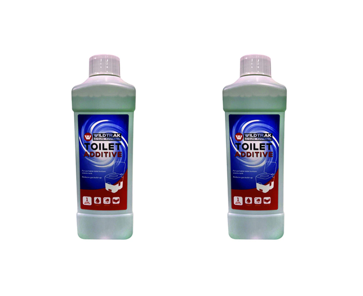 2x Wildtrak 1L Liquid Toilet Additive Bottle Cleaner For Portable Bottom Tank