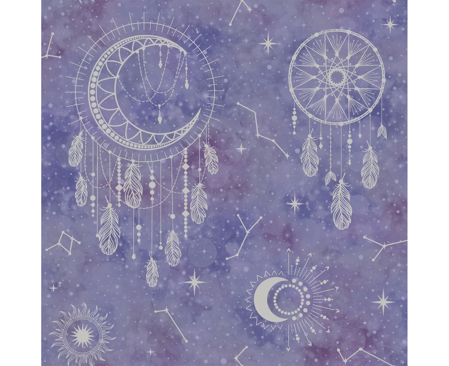 Dreamcatcher Wallpaper Purple / Silver Holden 13331