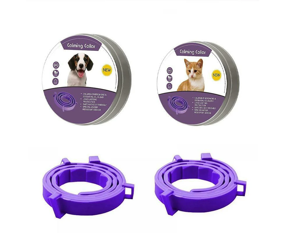 3/6PCS 62cm Pet Calming Collar Adjustable Anti-anxiety for Cats Dogs Stress Reduction