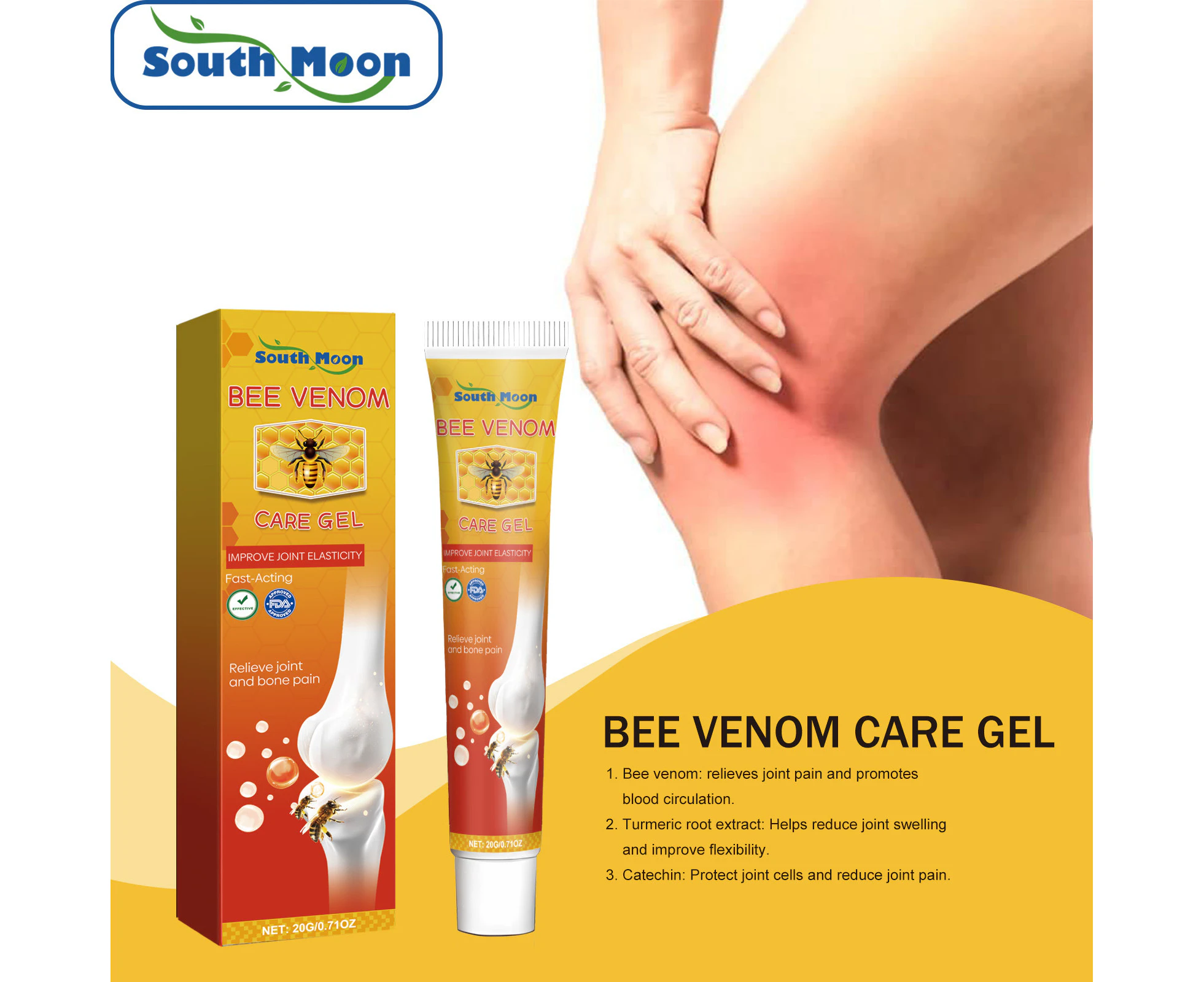 Bee Venom Professional Gel,Bee Venom Cream New,Propolis Professional Gel Joint Cream Of Neck,Knee,Shoulder,Waist,Leg