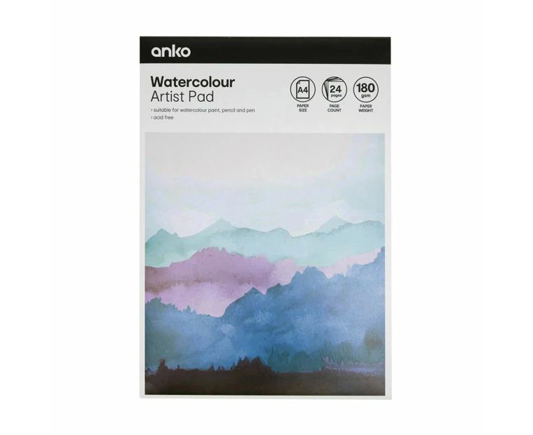 A4 Watercolour Artist Pad - Anko