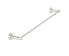 MEIR Round Brass Single Towel Rail - PVD Brushed Nickel - 600mm