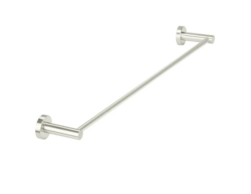 MEIR Round Brass Single Towel Rail - PVD Brushed Nickel - 600mm