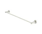 MEIR Round Brass Single Towel Rail - PVD Brushed Nickel - 600mm