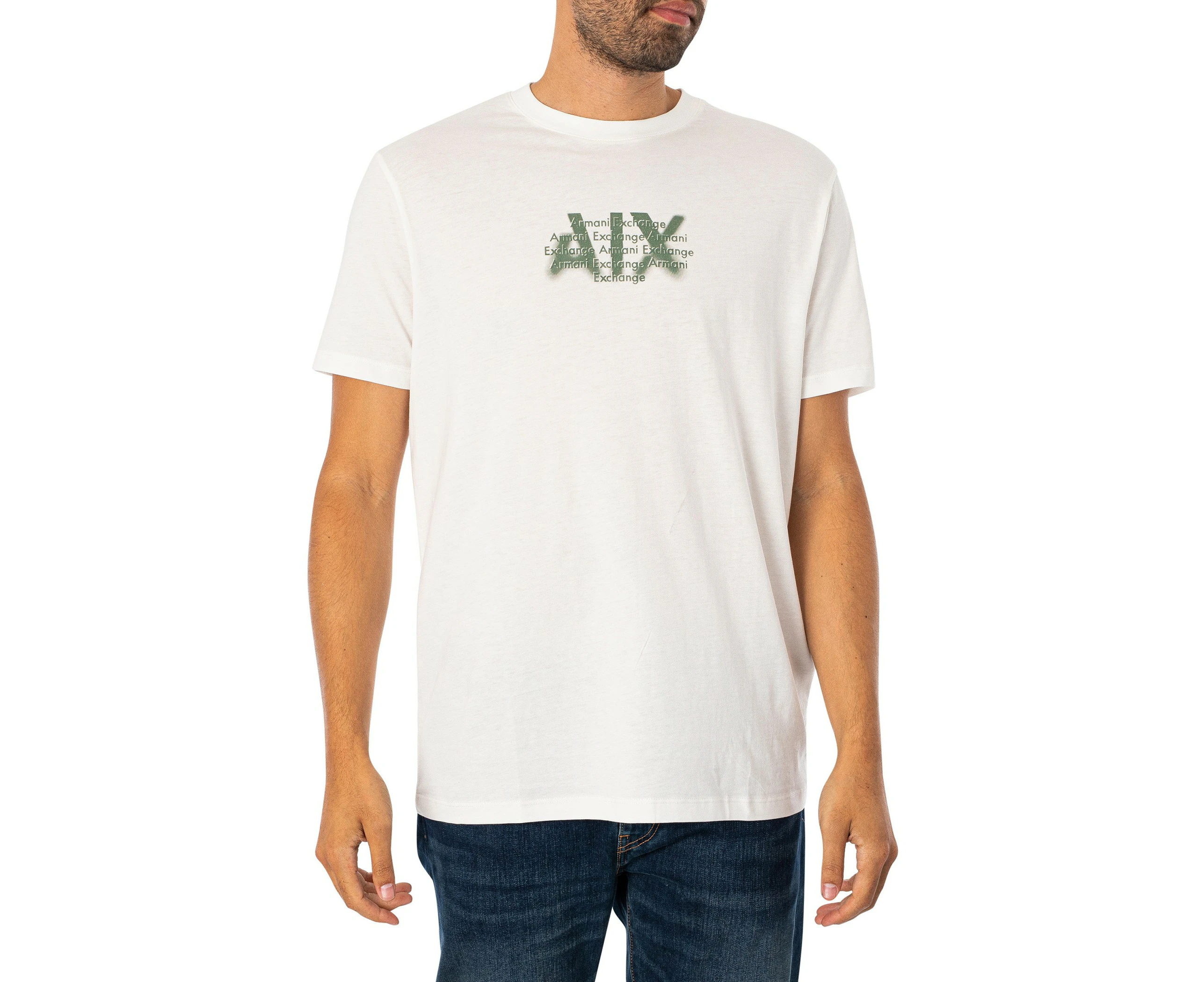 Armani Exchange Men's Logo Fade Graphic T-Shirt - White