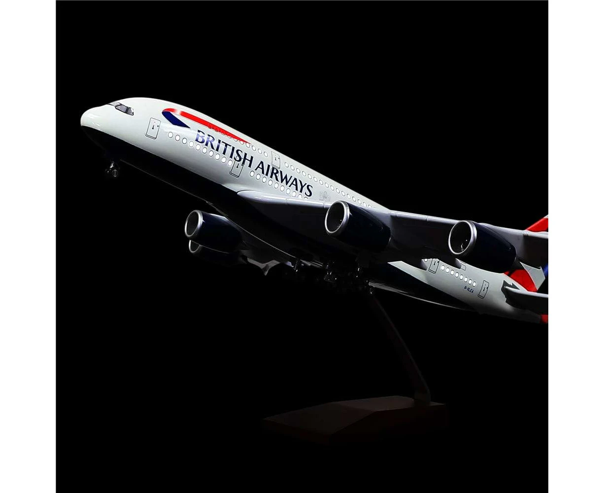 British Airways Airbus A380 Diecast Model Air Plane with Cabin Lights Wheels Large Resin new aviation airline airplane collectable airways aircraft models