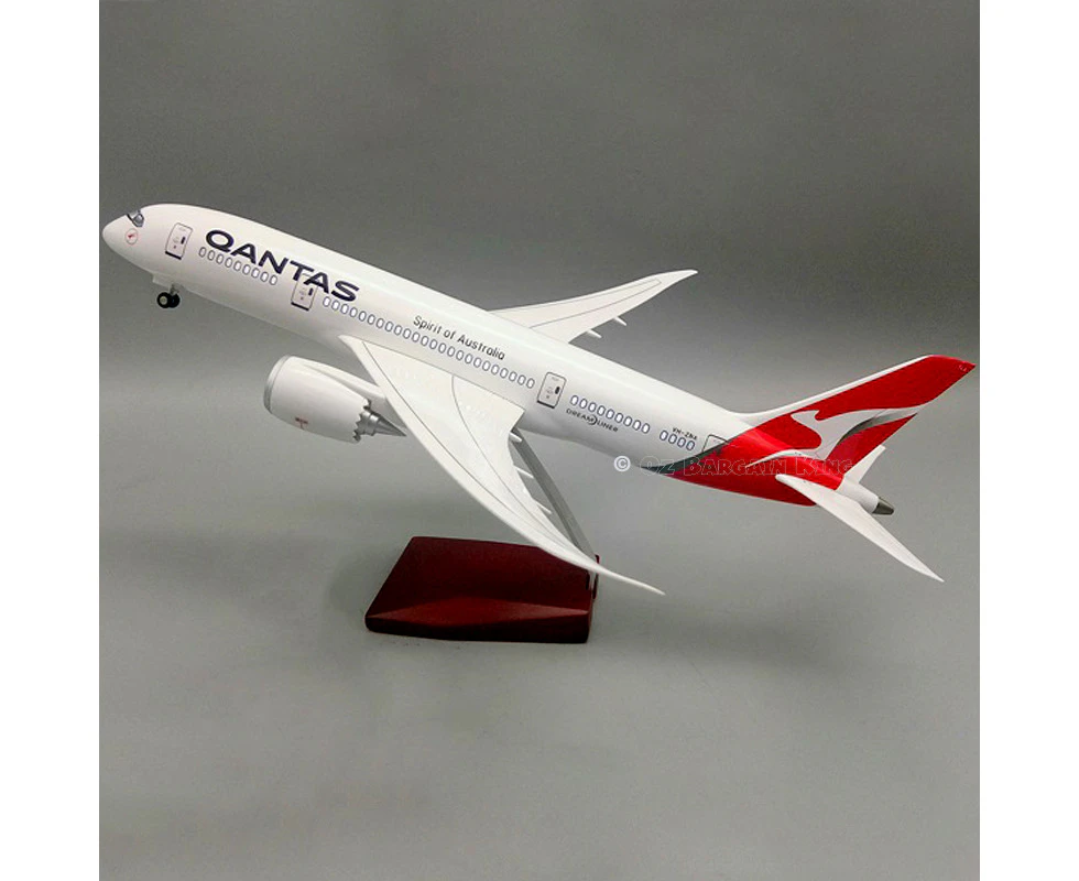 Qantas Boeing 787 Dreamliner Diecast Model Air Plane with Cabin Lights Wheels Large Resin new aviation airline airplane collectable airways aircraft models