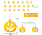 3M 20LED Halloween String Lights Pumpkin Lamp Light Outdoor Garden Party Decor