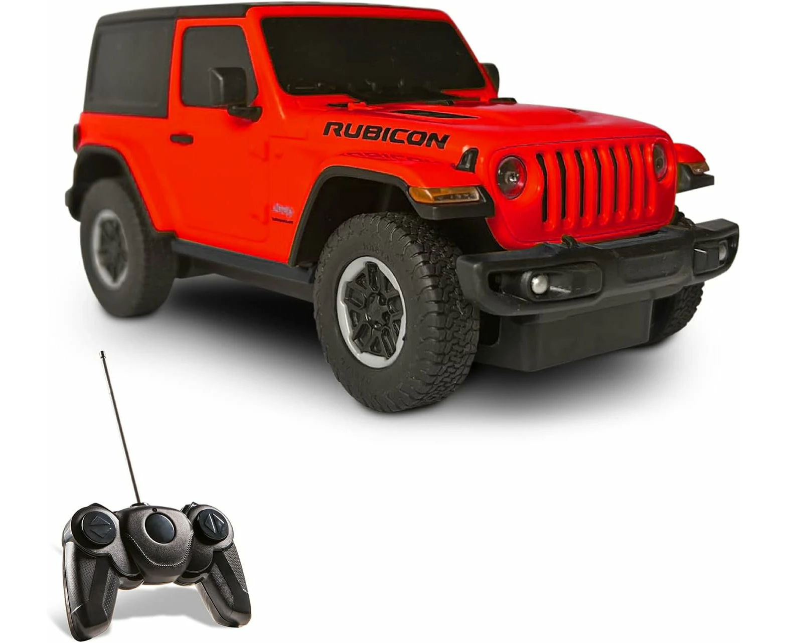 Coche Radiocontrol Sports Car: Jeep Wrangler 1:24 - MONDO Motors, Jeep Wrangler JL, Scale Model 1: 24, up to 8 km/h Speed, Toy Car for Children - Ideal Gi