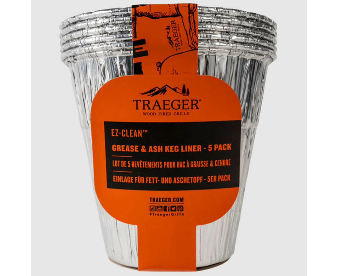 EZ-Clean Grease & Ash Keg Liners" - 5 Pack | Traeger