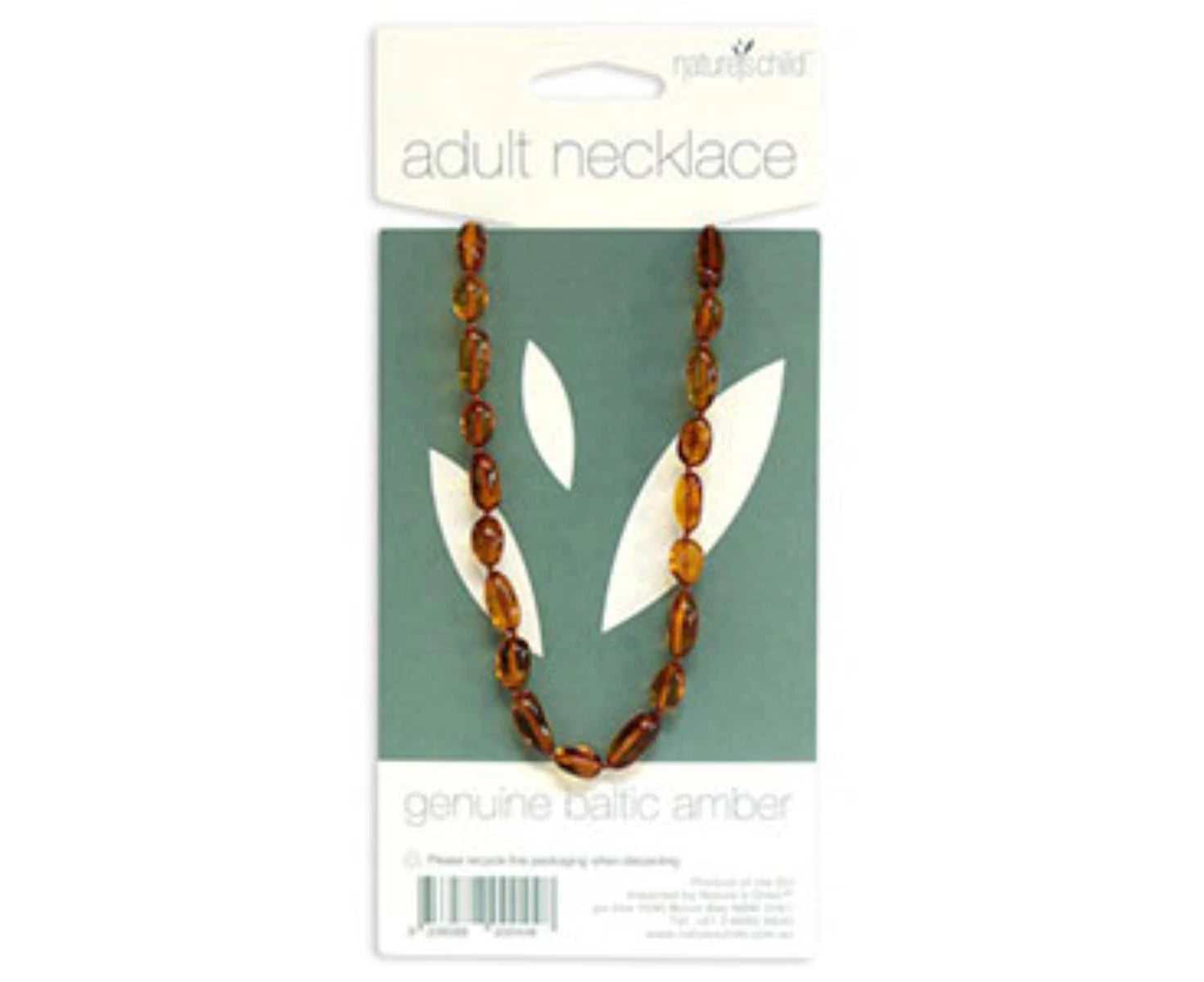 Nature's Child Amber Adult Necklace Cognac 1Pk