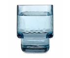 6 Blue Square Glass Tumblers - Anko