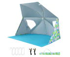 Costway Beach Umbrella Tent, UPF50+ Sun Protection, Outdoor Pop up Sunshade Tent, Yard