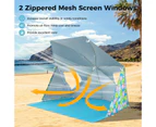 Costway Beach Umbrella Tent, UPF50+ Sun Protection, Outdoor Pop up Sunshade Tent, Yard