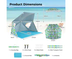 Costway Beach Umbrella Tent, UPF50+ Sun Protection, Outdoor Pop up Sunshade Tent, Yard