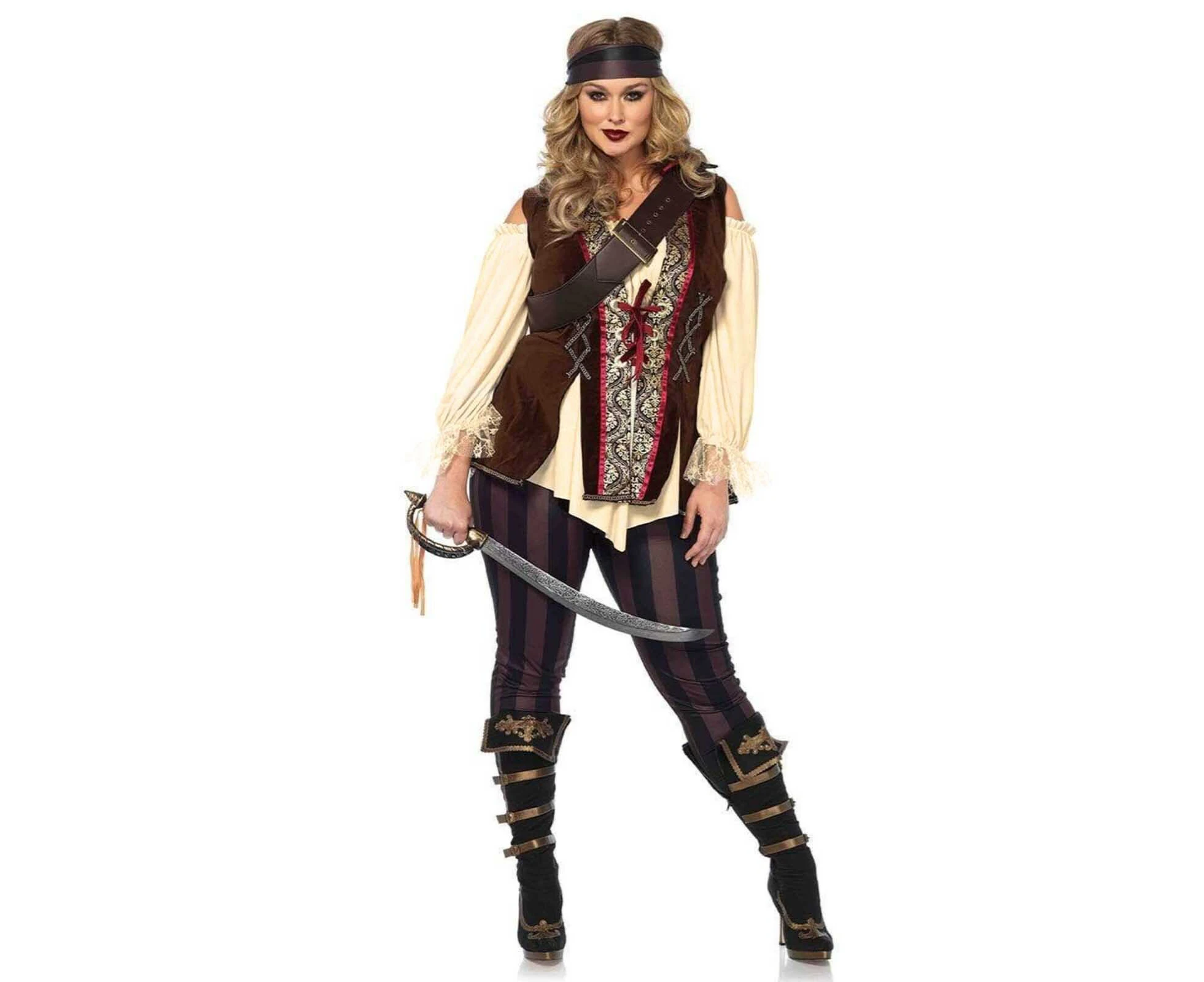 Captain Blackheart Pirate Womens Costume - Adult Plus