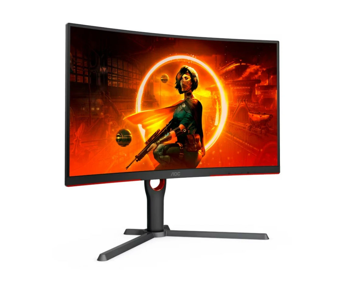 AOC 32' Curved 2K QHD 0.5ms, 180hz, HDR10, VA, Adaptive Sync, 300 cd/m2, 1500R, HDMI 2.0 and DP 1.4. VESA 100 x 100. Gaming Monitor