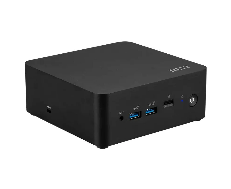 MSI Cubi NUC 1M-017BAU miniPC barebone, Black, Core 3-100U/Up to DDR5/2*M.2/2*HDMI/2*TBT/2*LAN/Wifi6/Card Reader/Switch Cable/3Y