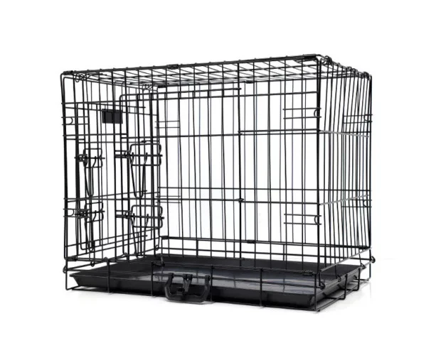 Dog Cage Crate Kennel Rabbit Cat Collapsible Metal Cages Playpen Large 24"~ 48" - 36"