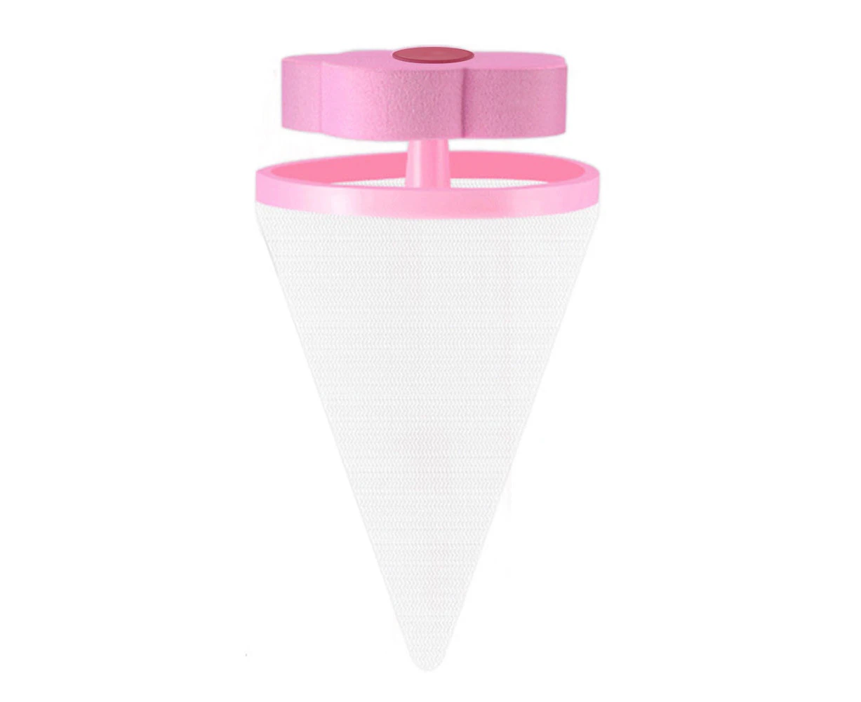 Washing Machine Hair Lint Catcher Reusable Flower Shaped Floating Lint Filter Mesh Bag for Dog Cat Fur Hair Collector pink