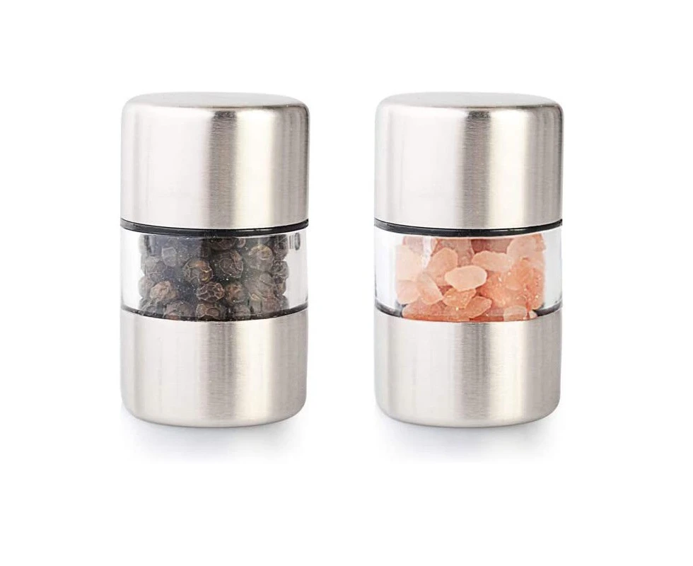 XXN Stainless Steel Portable Mini Grinder Hand Salt and Pepper Grinder for Herbs Pepper Spices Rose Salt Kitchen Grinding Gadget - 1pcs