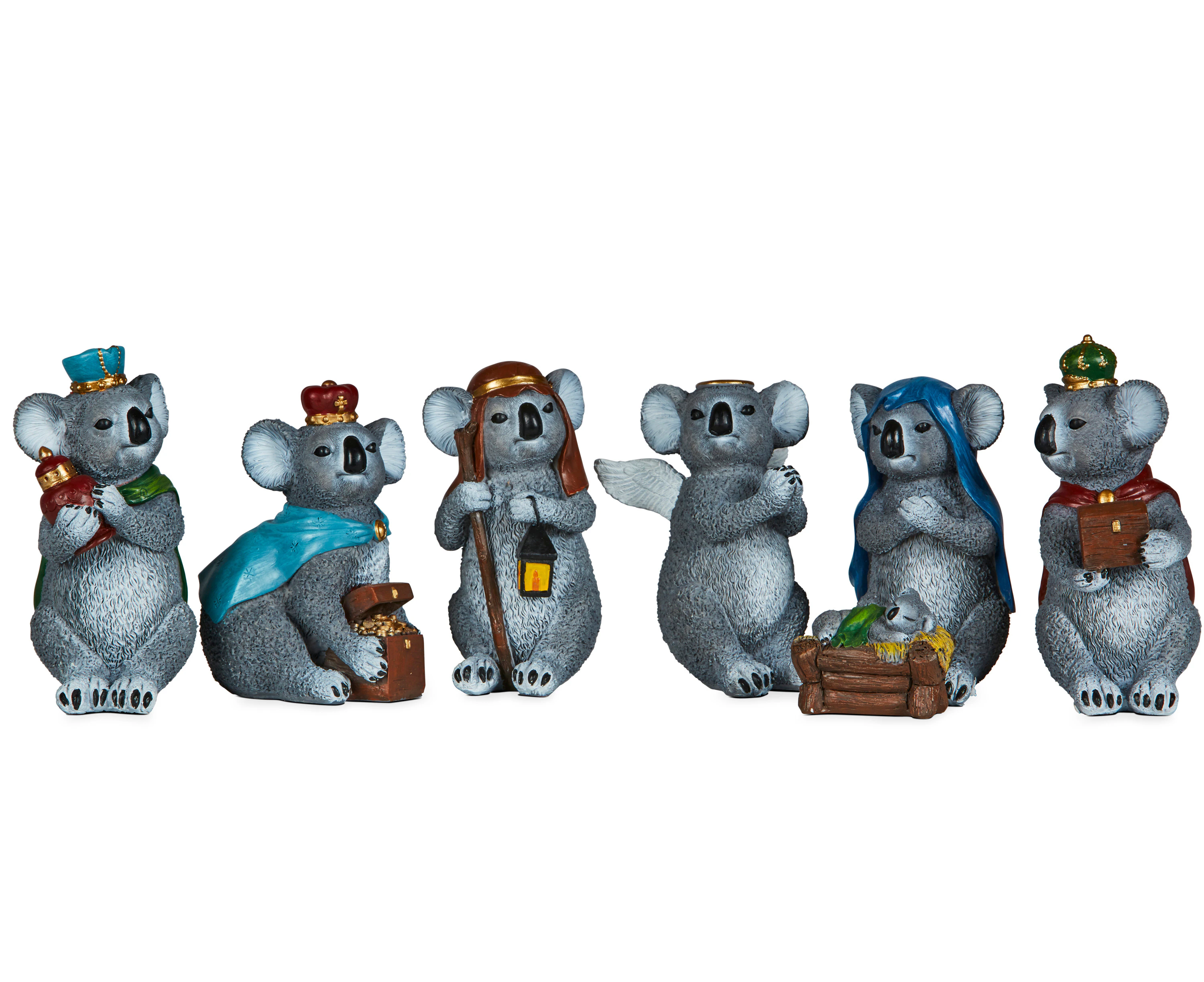 7 Piece Koala Christmas Nativity Scene