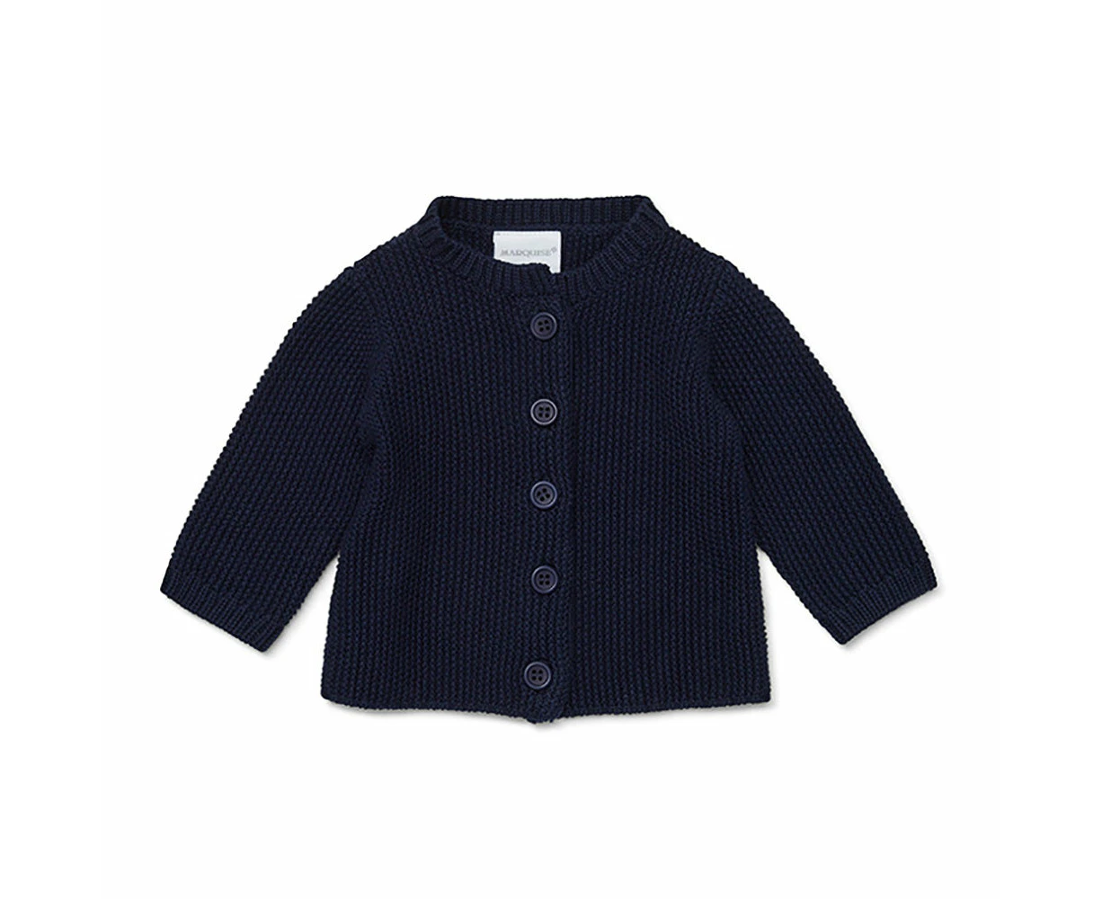 Marquise Navy Cotton Knitted Cardigan