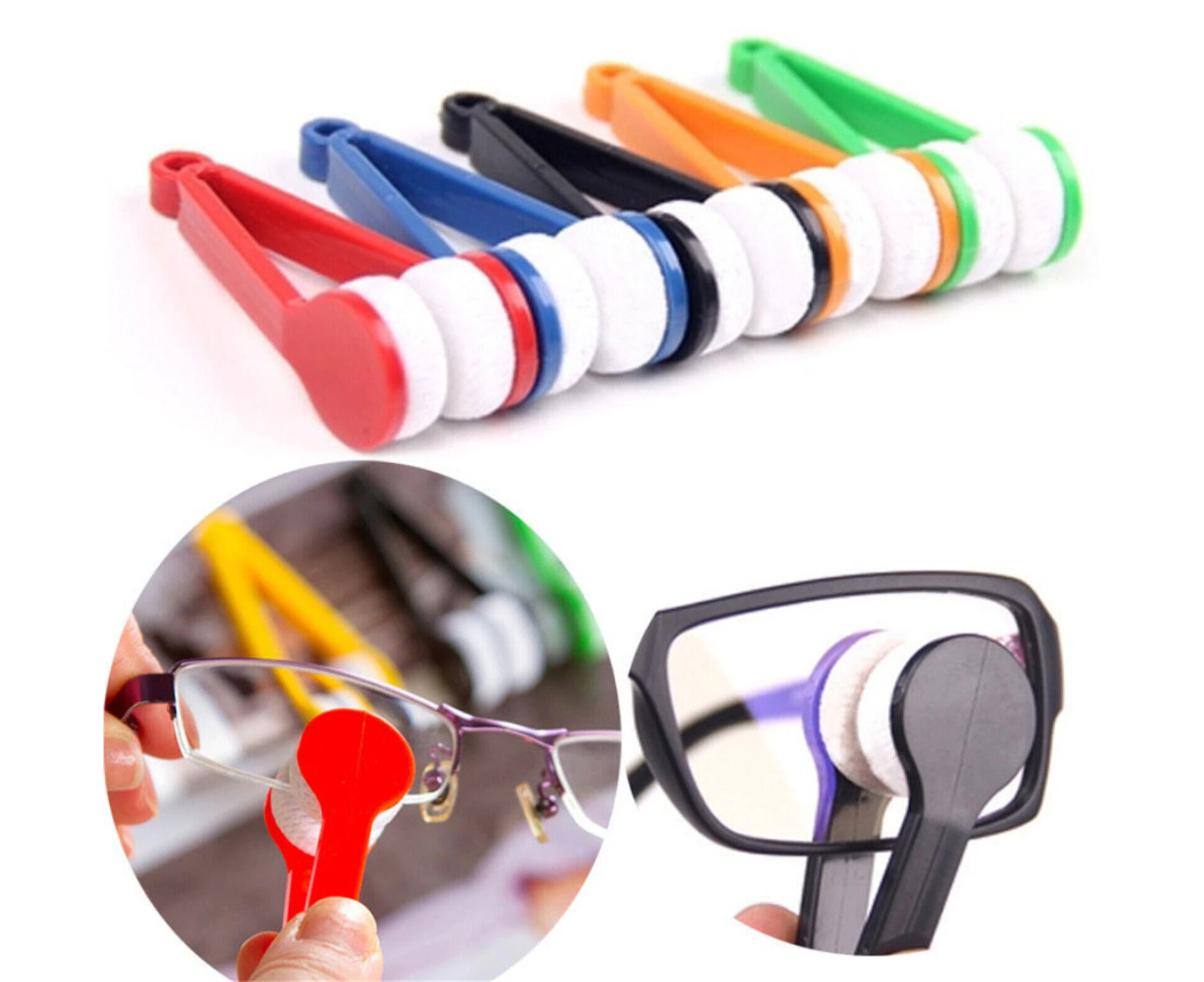 Microfiber Spectacle Cleaner Wipe  Glasses Eyeglass Spectacles Cleaning Tool   - 2 sets