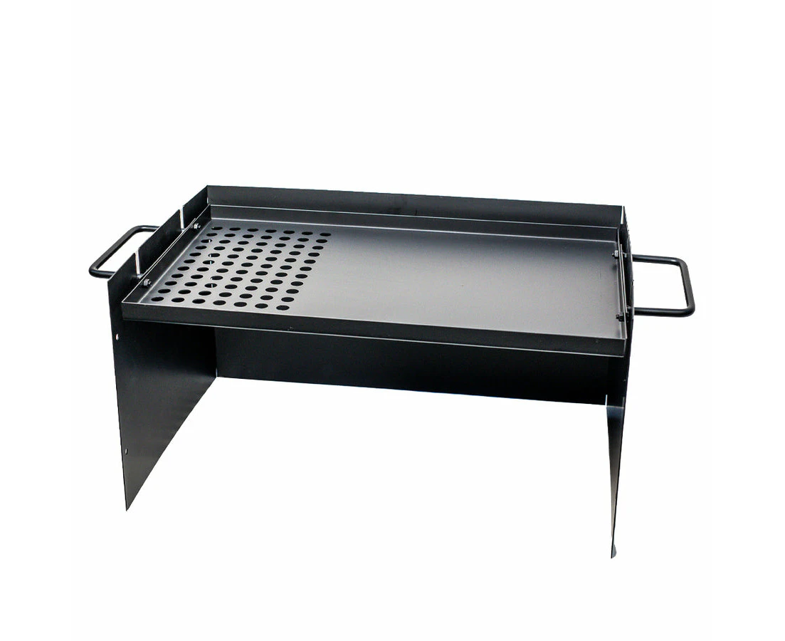 Flat Plate Cooker with Windshield | Flaming Coals