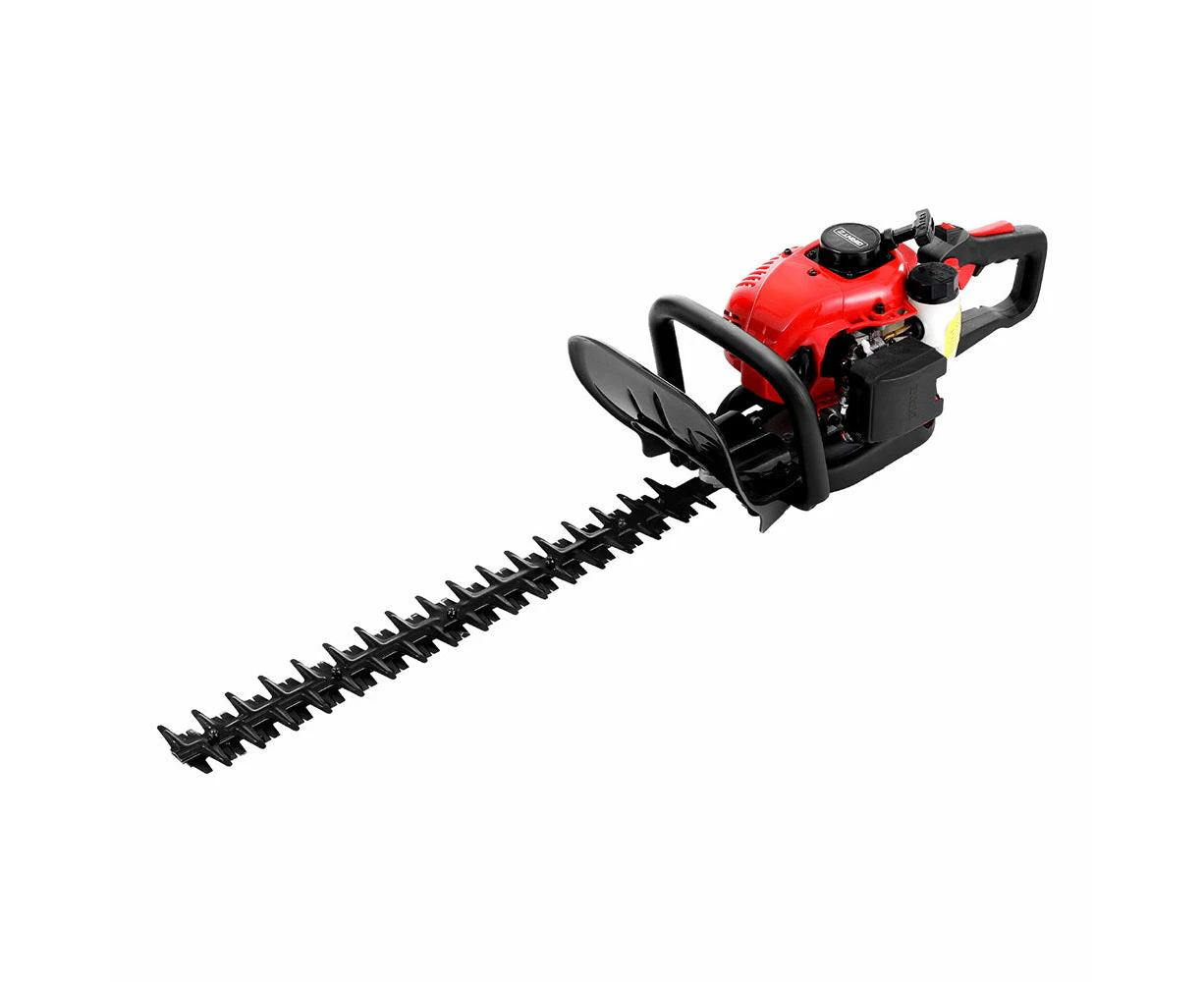 Giantz 25.4CC Petrol Hedge Trimmer 24" Dual Blade Tree Grass Garden Tool