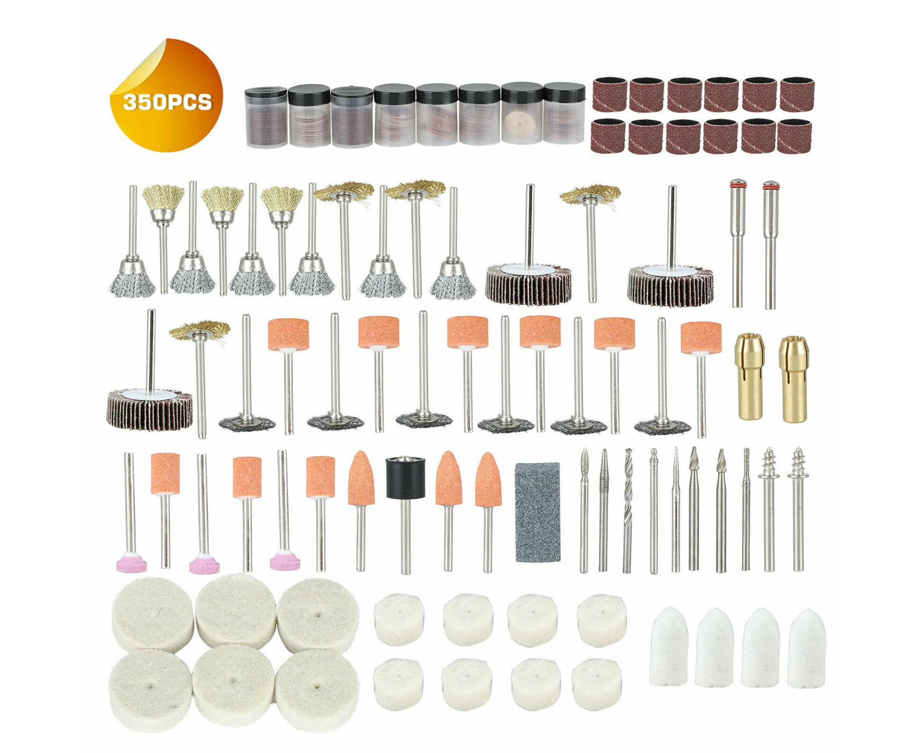 350pcs Dremel Rotary Accessory Kit Grinding Sanding Polishing Rotary Tool Set