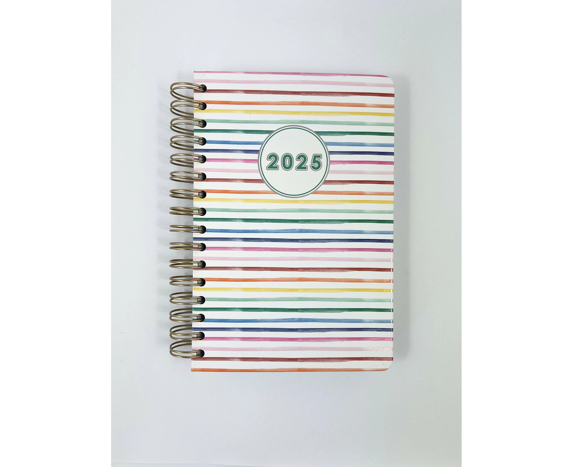 2025 Diary Fashion A5 Day to Page Spiral Stripes, OzCorp D818