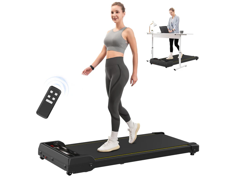 ADVWIN Under Desk Walking Pad Home Compact Portable Walking Jogging Machine Office Fitness Equipment Max 8km/h, 120KG Capacity, Low Noise