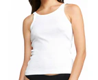 Bonds Organics Chesty Singlet Womens Ribbed Tank Top Underwear White WTHY