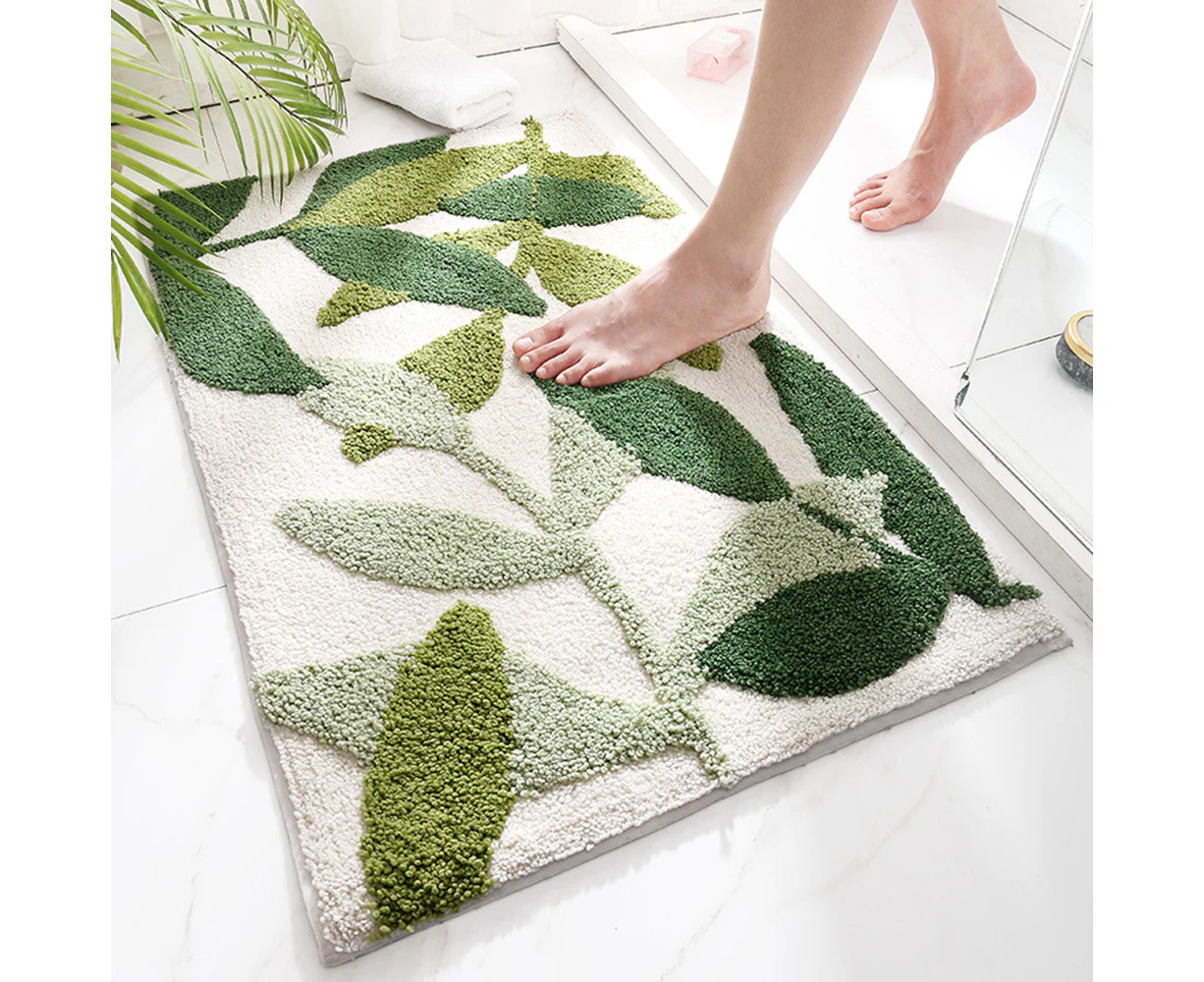 Mat Non-Slip Washable Microfibre Fluffy Soft Bathroom Rug Absorbent Bath Mat for Bathroom, Bathtub, Entrance, Door Mat--45*65cm