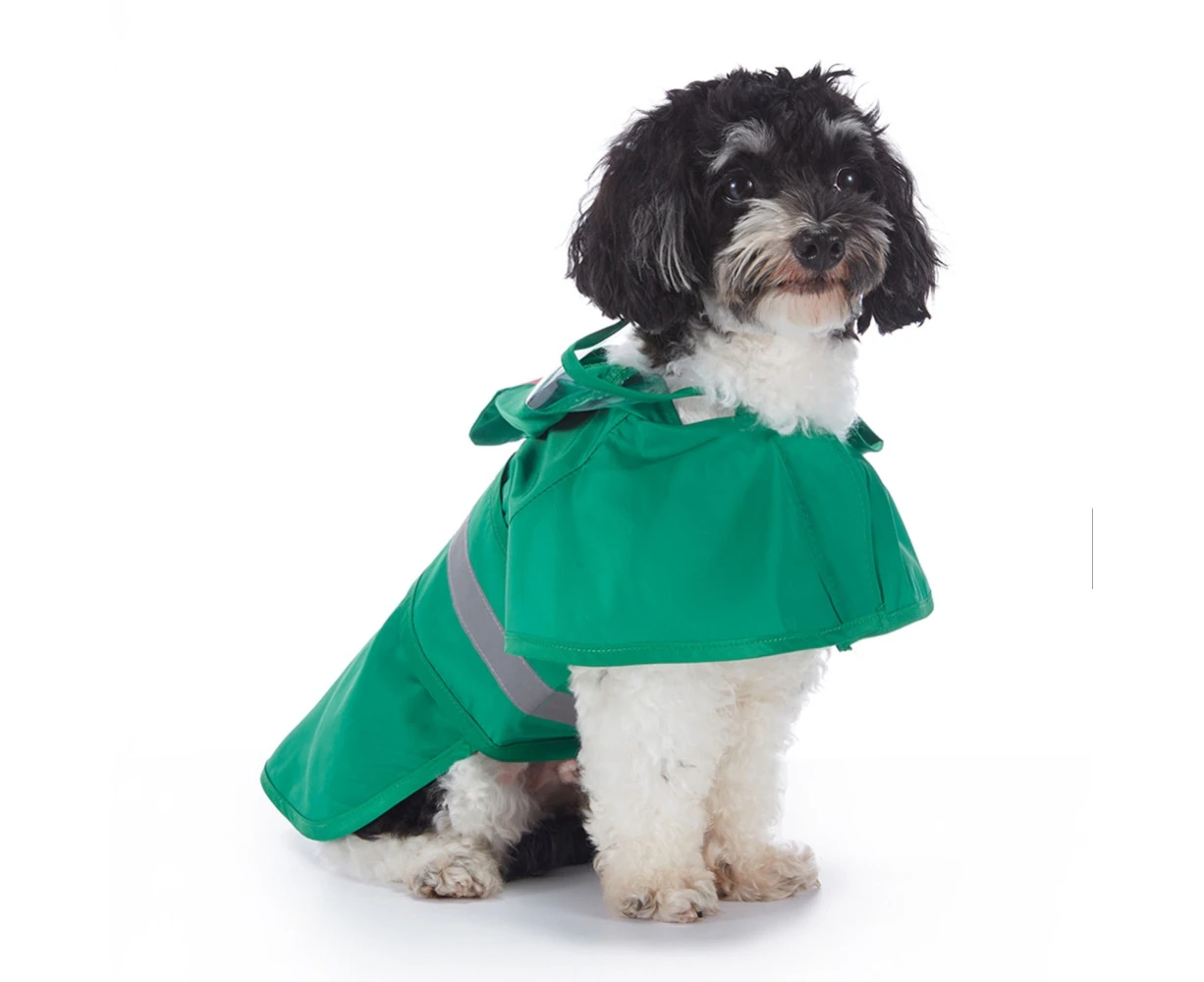 Reflective Dog Raincoat - Adjustable Waterproof Raincoat for Dogs, Lightweight Dog Hooded Slicker Rain Coat Poncho for Small to X- Large Dogs Green XL