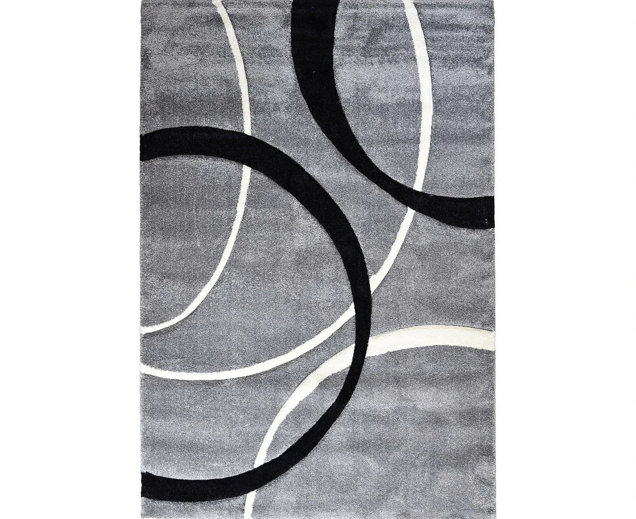 Millard 798 Light Grey Black Rug