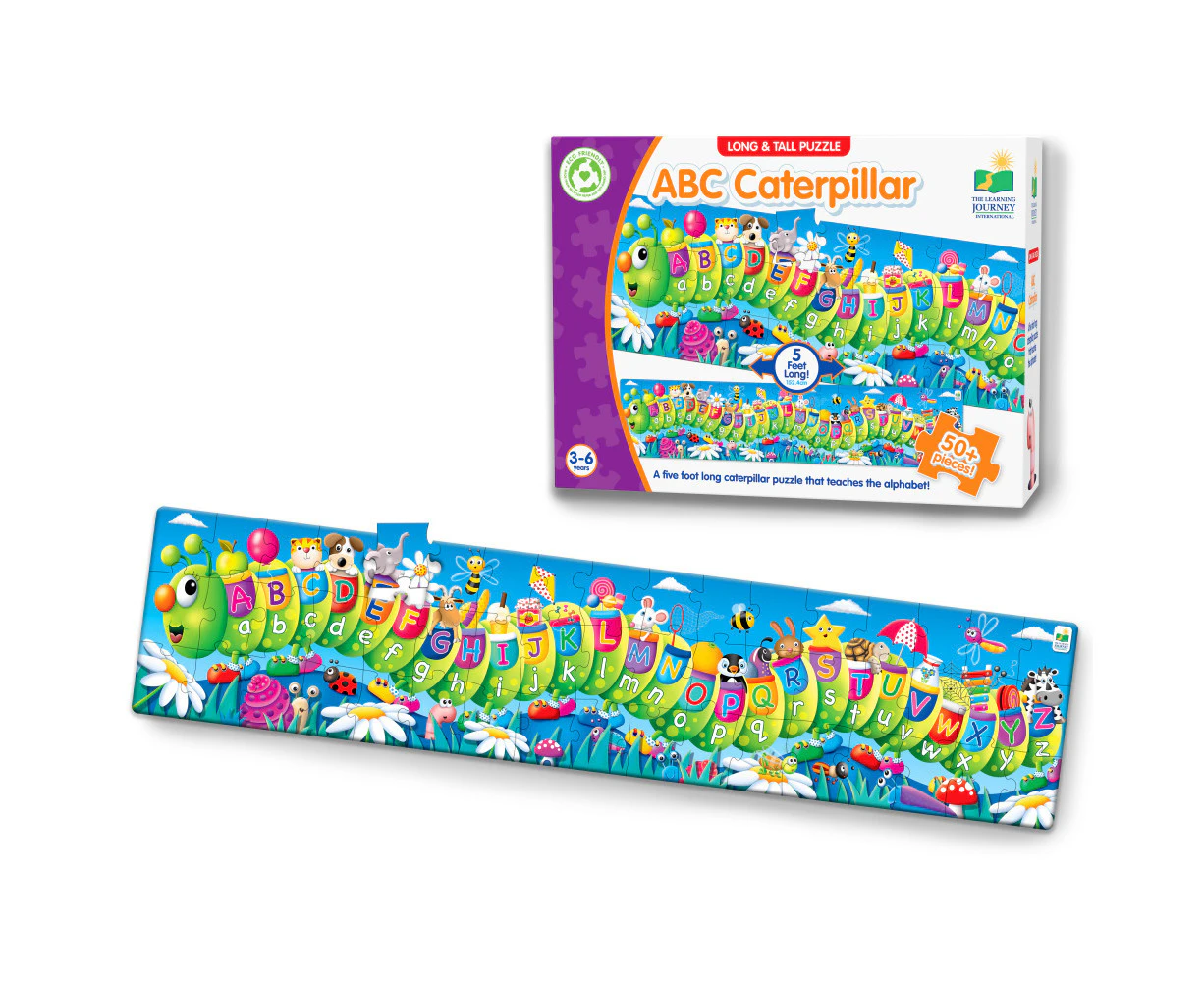 Learning Journey Long & Tall Puzzles ABC Caterpillar Kids Learning Toy 3-6y