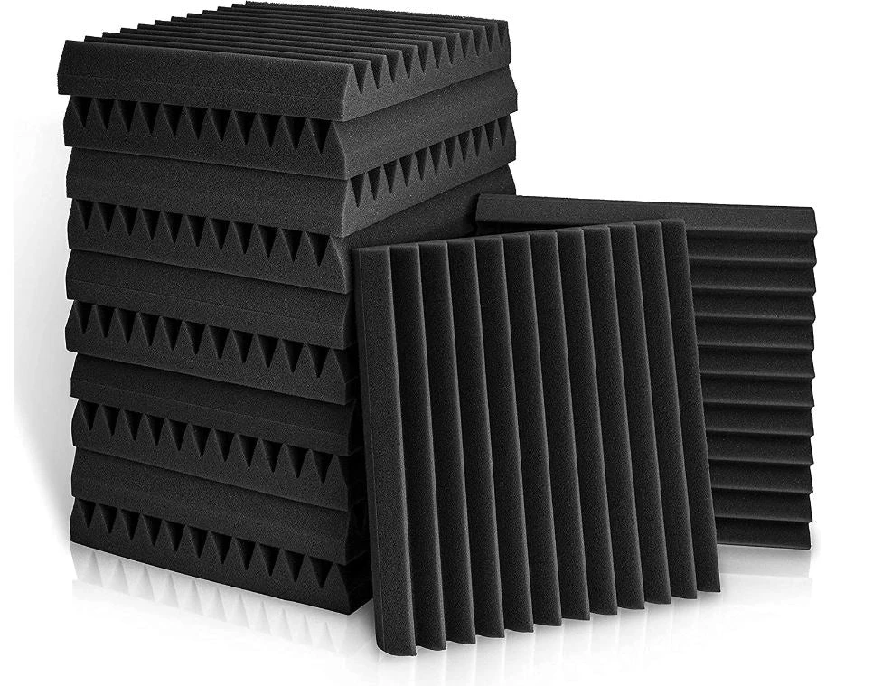 48 Acoustic Soundproof Foam Sound Absorbing Panels 30x30x2.5cm