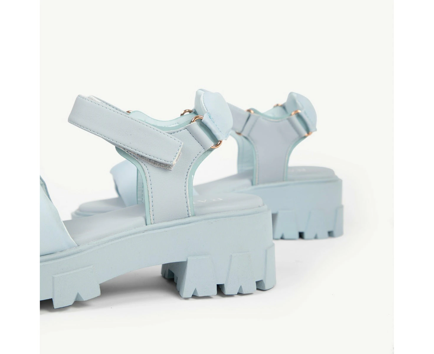 RAID Stack Chunky Sole Sandal in Aqua