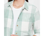 Target Check Flannelette Shirt - Green