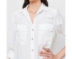 Target Washed Utility Shirt - White